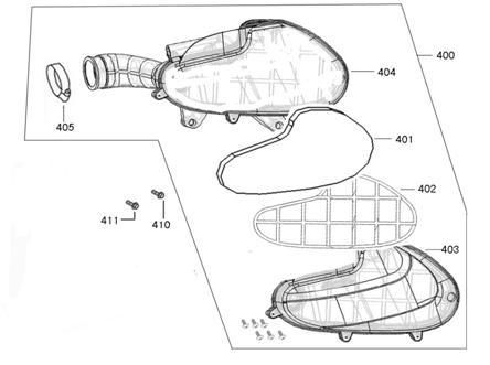 Luftfilter China Joy schwarz