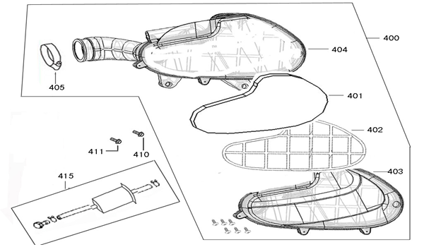 Luftfilter China Star50 weiß