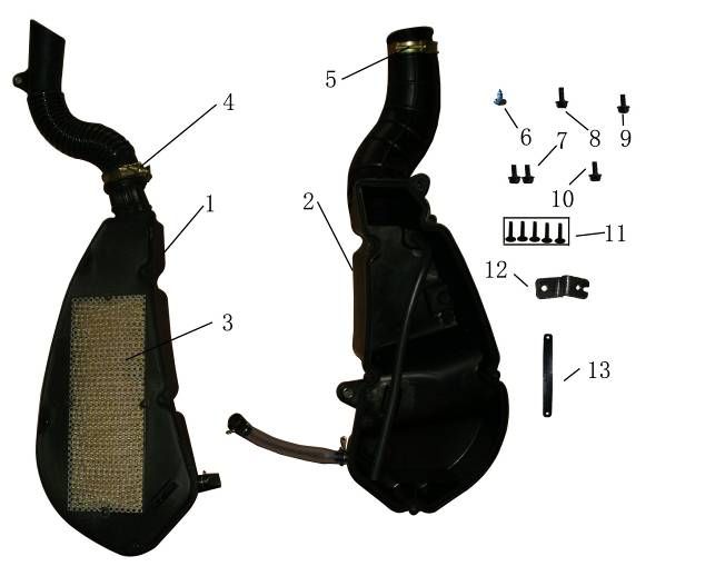 Luftfilter China Touring schwarz