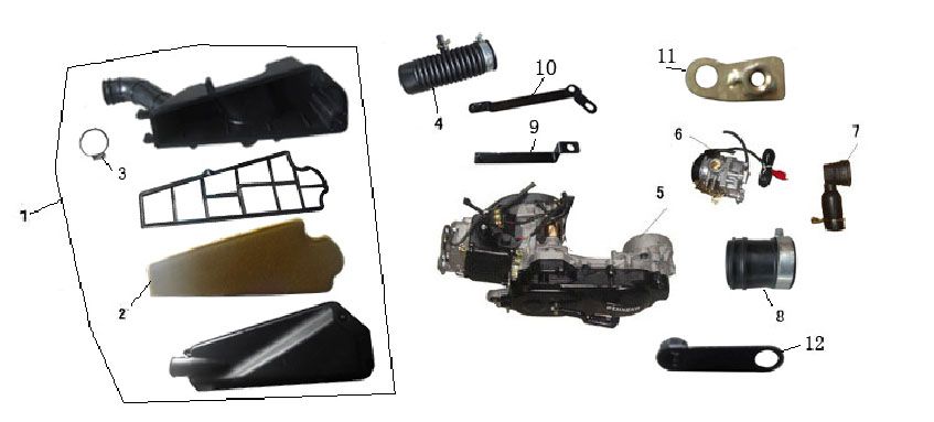 Luftfilter Eagle-Wing Torino weiß schwarz