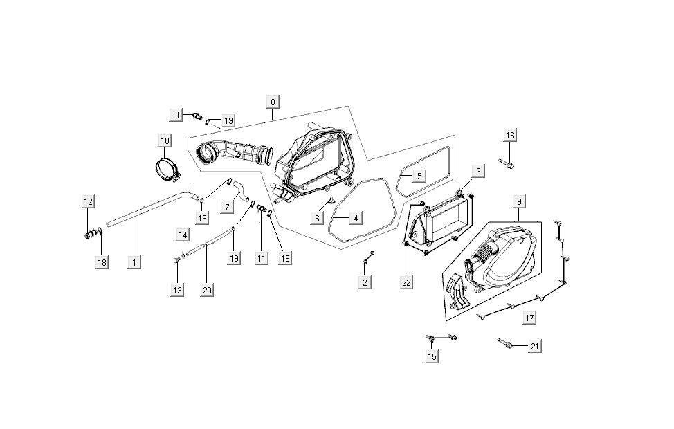 Luftfilterkappen Kymco New Sento 4-Takt 50i schwarz