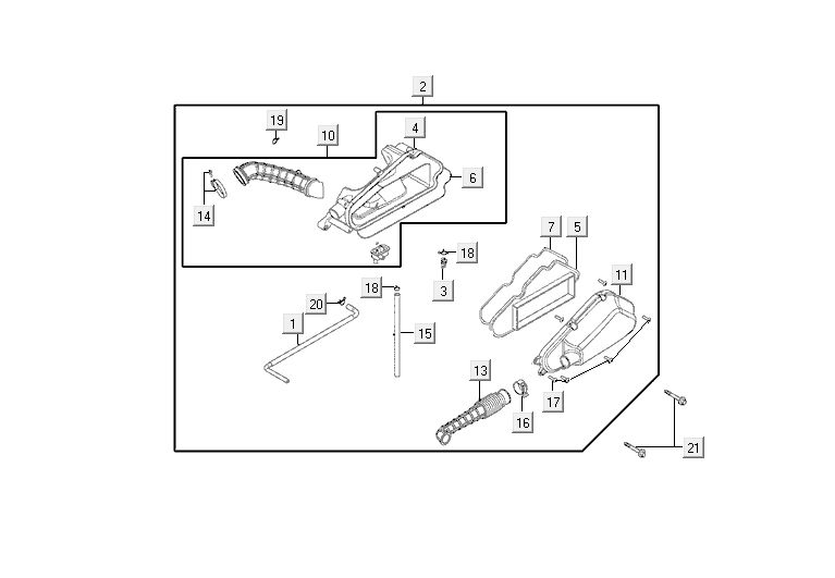 Luftfilter Kymco Agility 10' 4-Takt sportliches Blau