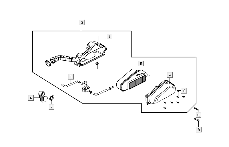 Luftfilter Kymco Agility Delivery 4-Takt euro4 weiß