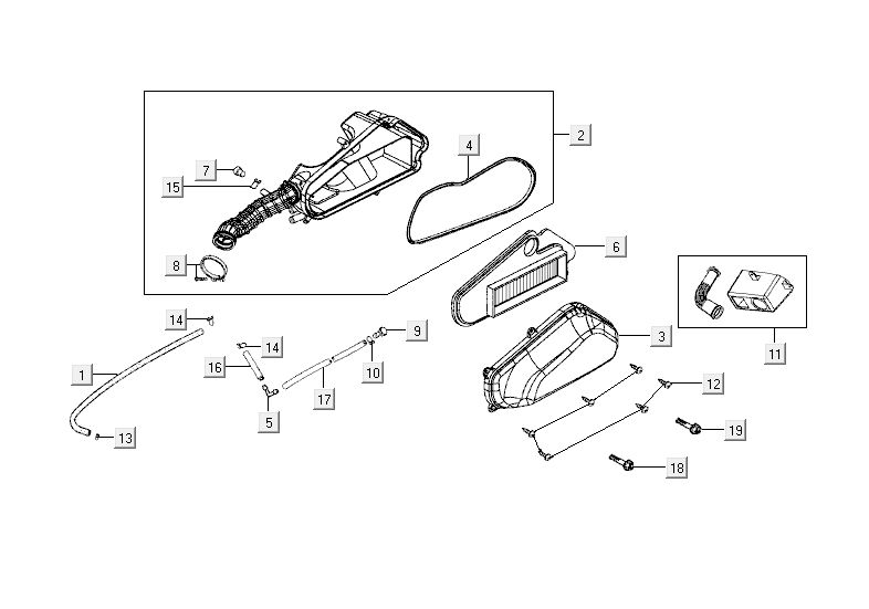 Luftfilter Kymco Agility Fat 12' 4-Takt blau