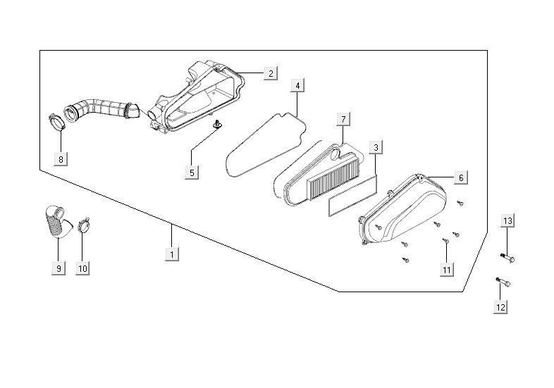 Luftfilter Kymco Agility RS 4-Takt schwarz 11