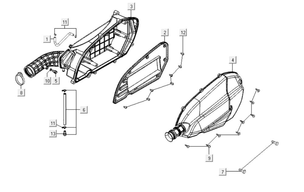Luftfilter Kymco Downtown 300i weiß