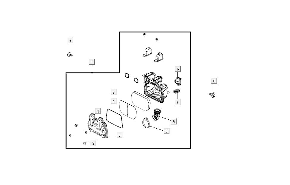 Luftfilter Kymco K-Pipe 4-Takt Weiß
