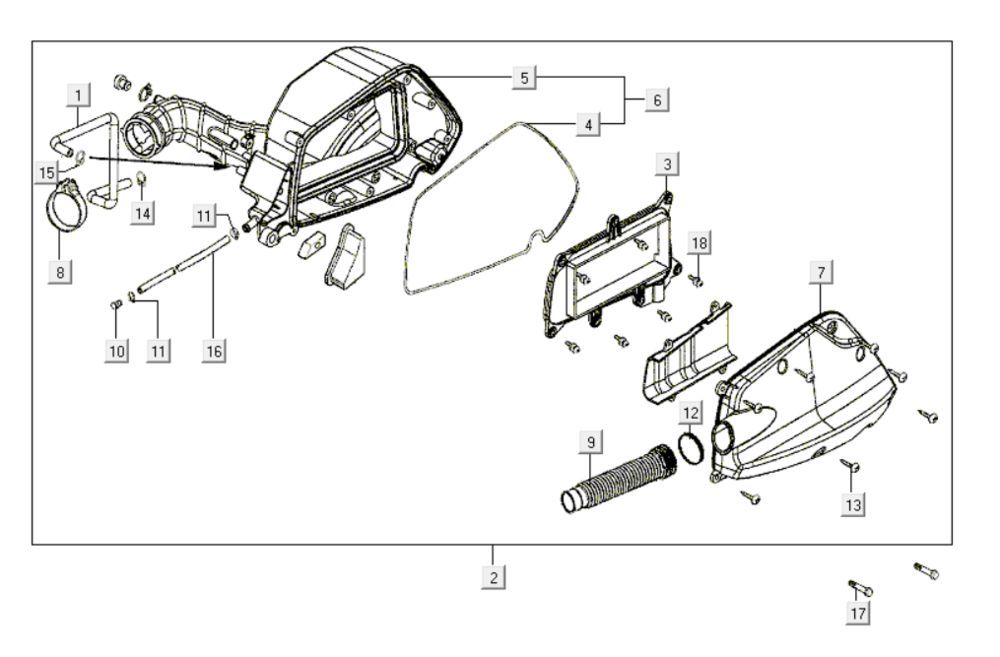 Luftfilter Kymco Like 200i Schwarz