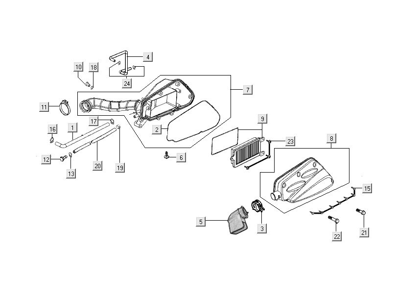 Luftfilter Kymco People S 4-Takt kristallblau