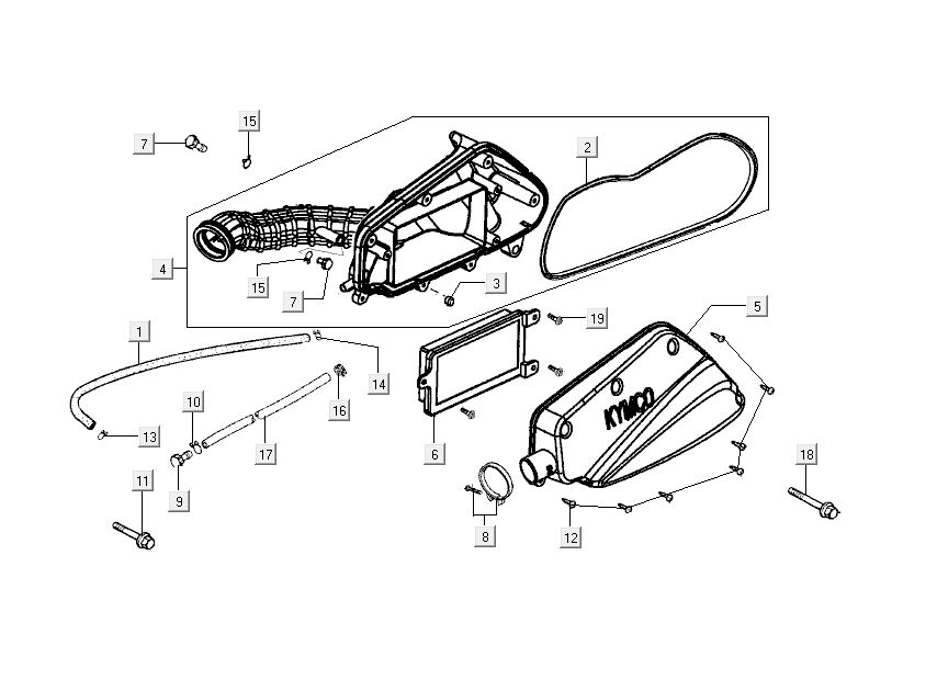 Luftfilter Kymco Sento 4-Takt Spring Brown