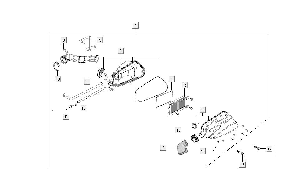 Luftfilter Kymco Super 8 4-Takt (2007-2009) orange