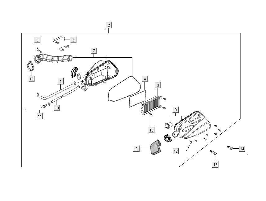 Luftfilter Kymco Super 8 Street 4-Takt blau