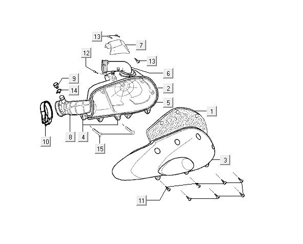 Luftfilter Kymco Vitality 2t Wechselstrom rot