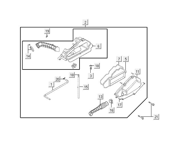 Luftfilter Kymco VP50 4t AC Diamant Weiß