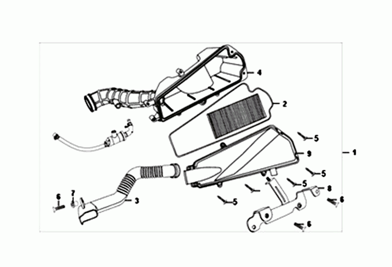 Sym Orbit II Euro 4 Mattgrau Luftfilter