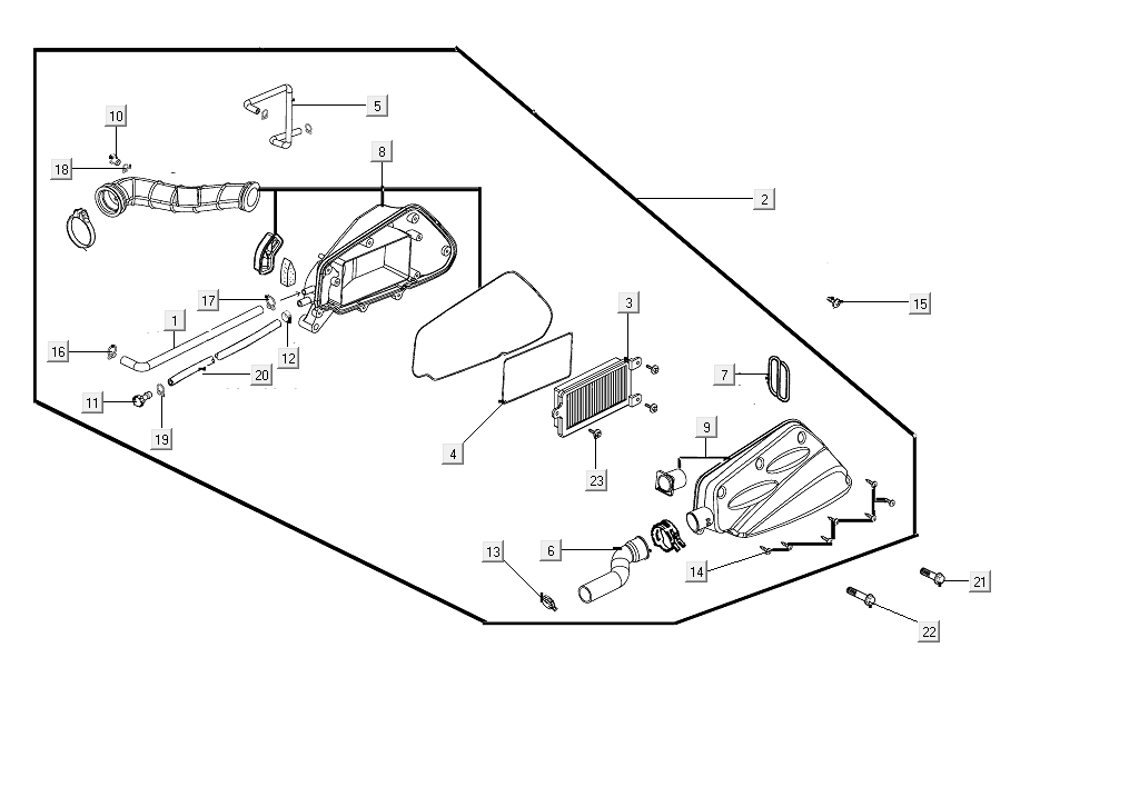 Luftfilter Kymco People S 50i E4 Mattgrau