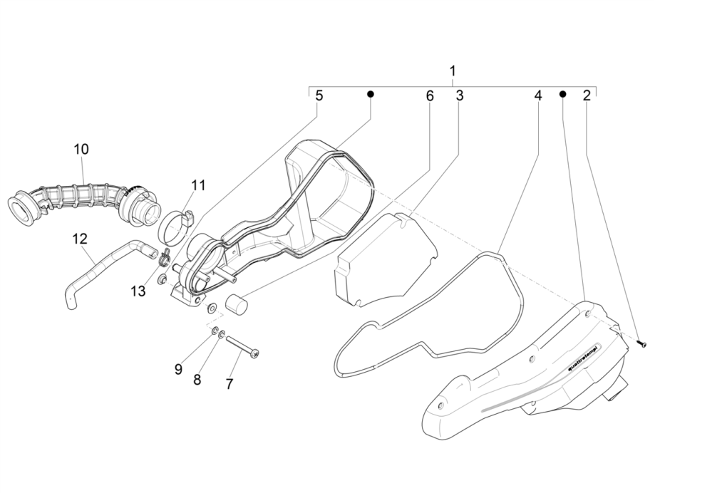 Luftfilter Piaggo Zip 4-Takt (Euro4-Einspritzung IGET)