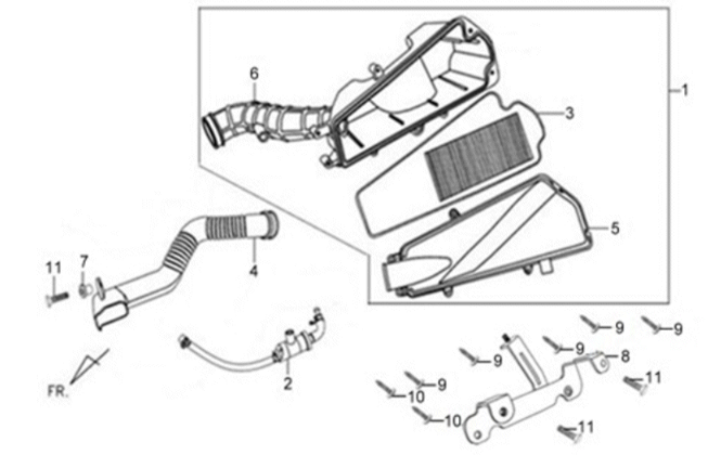 Sym X'PRO 125 Luftfilter