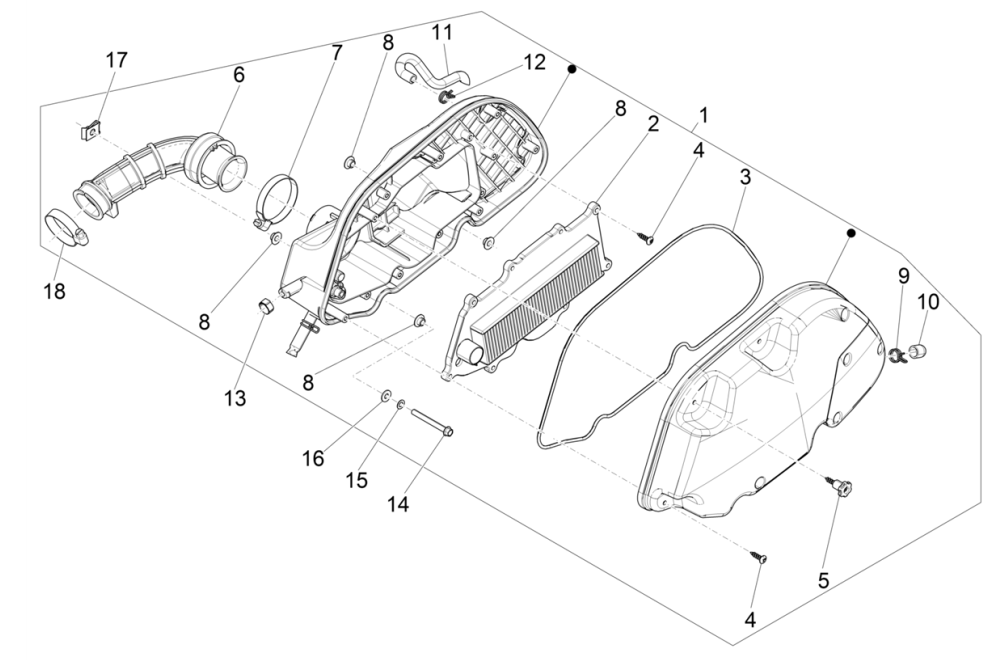 Luftfilter Vespa GTS 125 4T E5 ABS 2021 (EMEA)