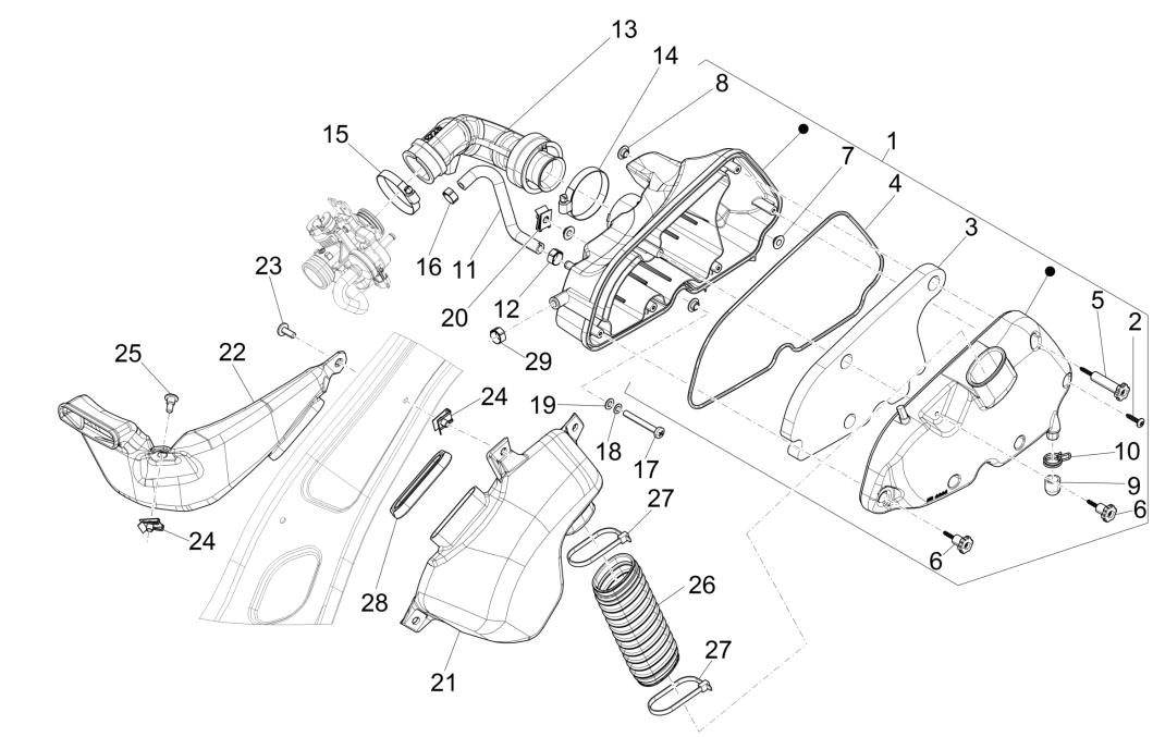 Luftfilter Vespa Primavera 125 4T 3V IE ABS