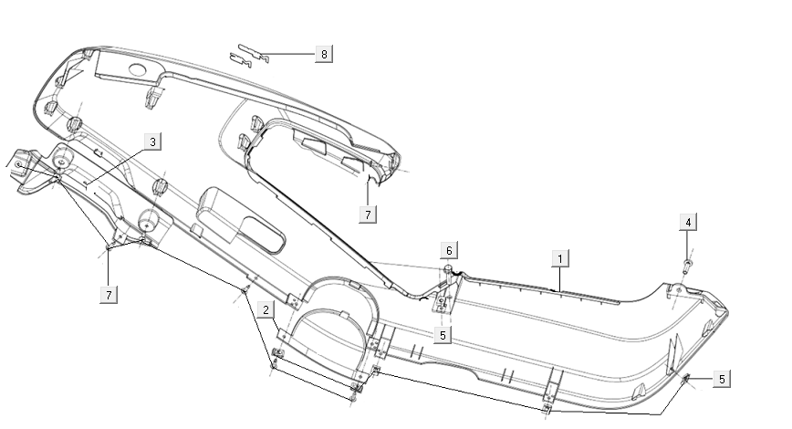 Motorabdeckung links Niu M+ Sport weiß