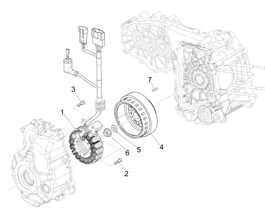 Magnetisches Schwungrad Piaggio MP3 300 ie E4 LT BUSINESS - SPORT NOABS-ABS 2016 - 2018 (EMEA)