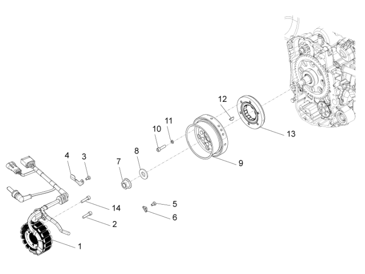 Magnetschwungrad Piaggio Beverly 350 E3 Sport Touring 2013-2014