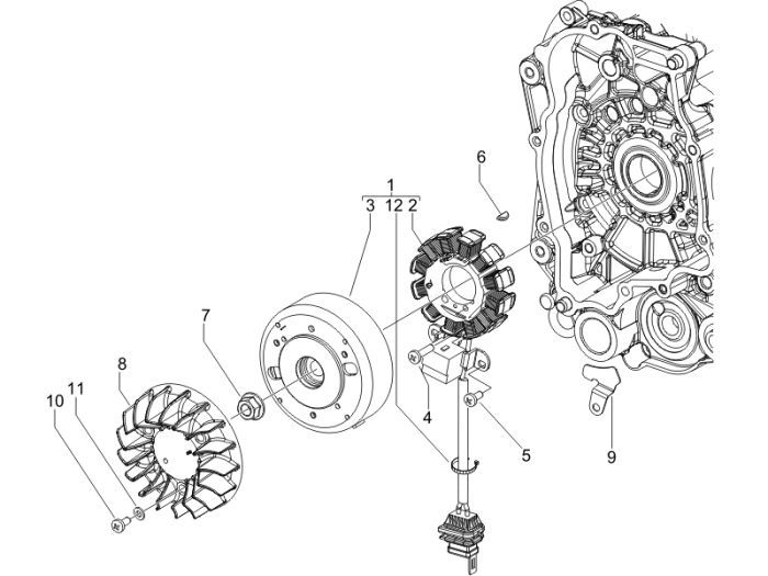 Schwungrad Vespa Lxv 2-Takt