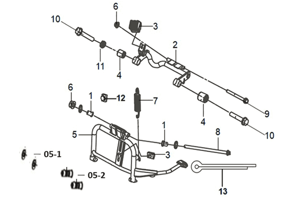 Hauptständer - Motoraufhänger Sym Mio 50I E5