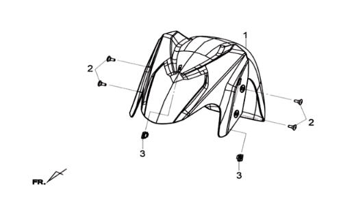 Vorderradschutzblech Sym Joymax 125I ABS Mattgrau (GY-7450U)