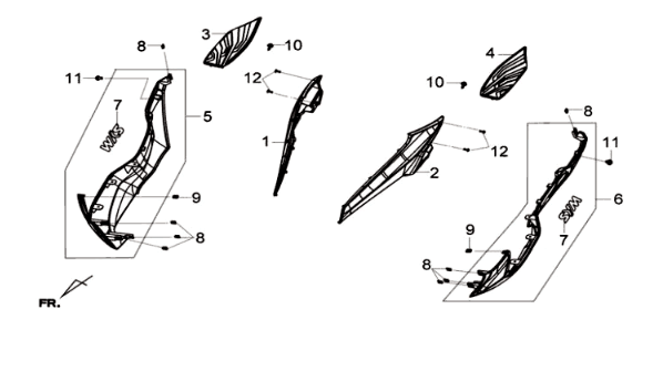 Beschichtung 2 Sym Joymax 125I ABS Mattgrau (GY-7450U)
