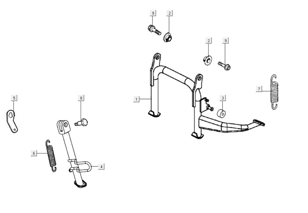 Haupständer - Seitenständer Kymco Agility City 16 200i