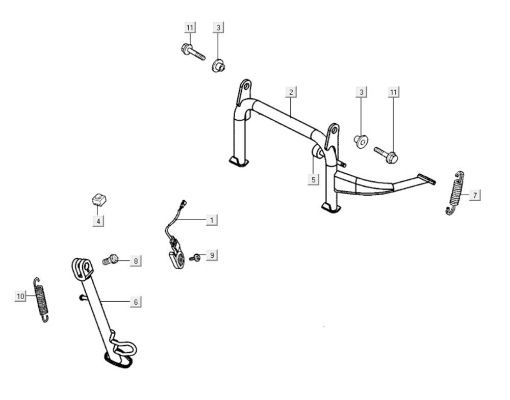 Haupständer - Seitenständer Kymco Gti 300i