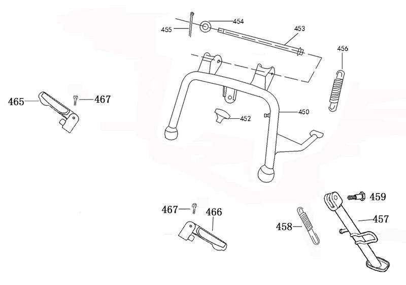 Hauptständer Benzhou ZN50QT-36 creme