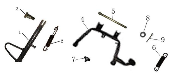 Haupständer China LX anthrazit