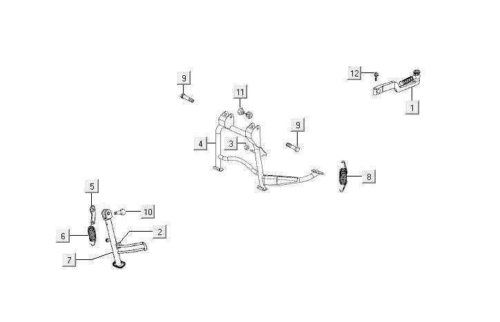 Hauptstand Kymco Agility 12 4-Takt 125 blau