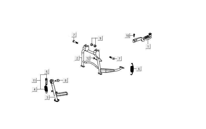 Midstand Kymco Carry 4-Takt schwarz