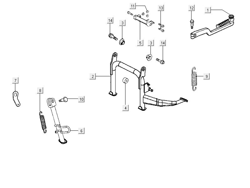 Haupständer Kymco City 16' 4-Takt weiß