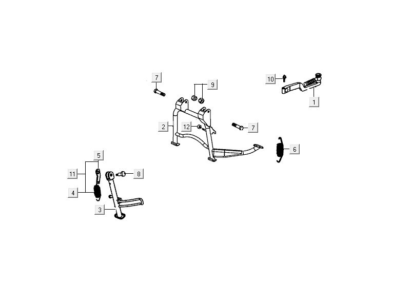 Midstand Kymco Delivery 4-Takt schwarz