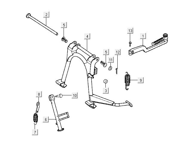 Hauptstand Kymco Vitality 2t ac blau