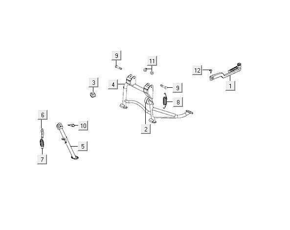 Hauptstand Kymco VP50 4t Wechselstrom braun Metallic