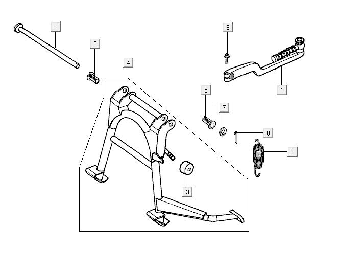 Hauptstand Kymco Yup 2t AC klassisch grün