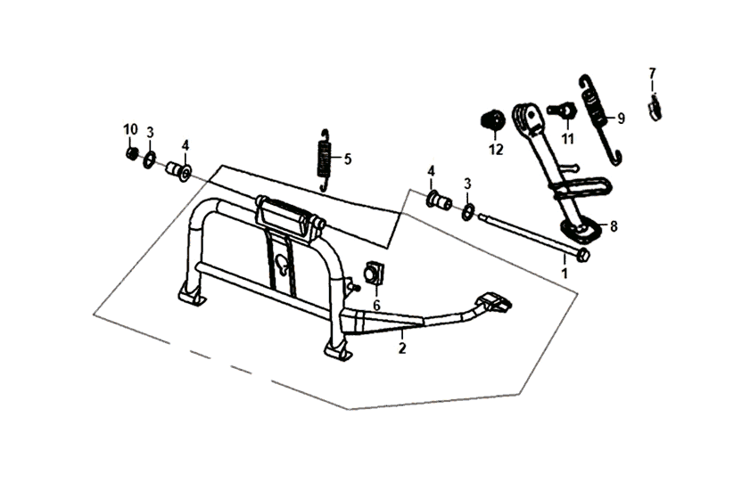 Seitenkickstarter Hauptstand Sym Jet 14