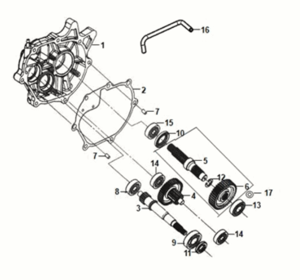 Mission case-drive shaft Sym Jet 14 125I AC E5 2021-2024
