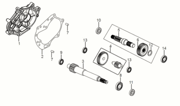 Einsatzgehäuse - Antriebswelle Sym Symphony ST 50 E5