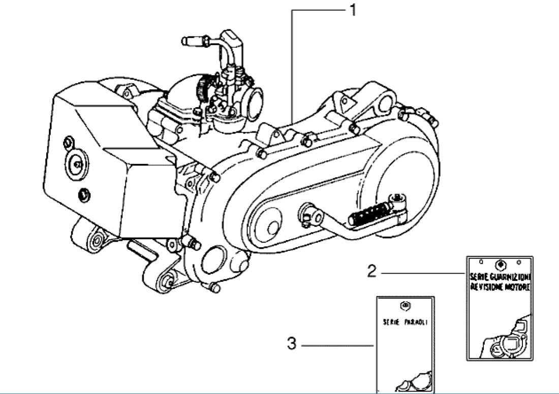 Motorblock komplett Piaggio Zip RST 50 2T AC