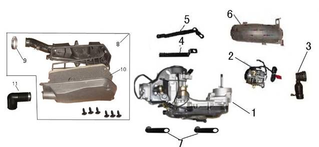 Motorblock AGM GT blau