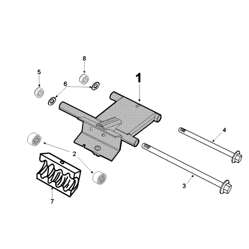 Motoraufhängung Peugeot Ludix 14 schwarz