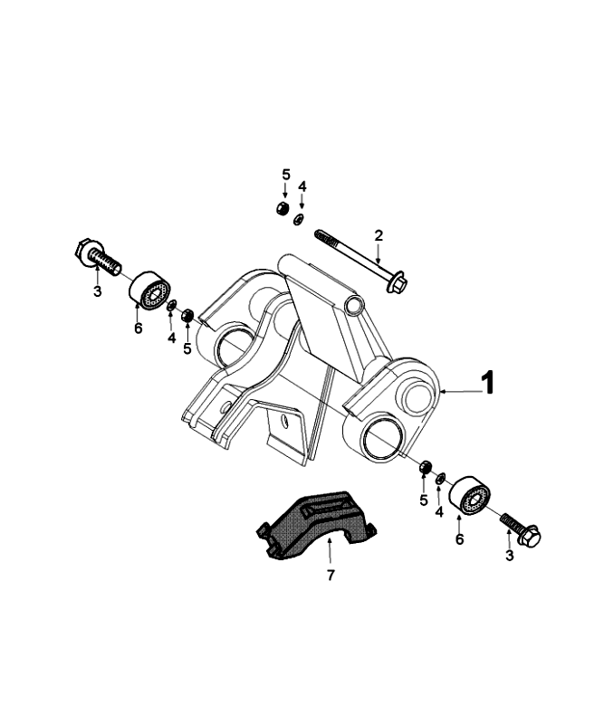 Motoraufhängung Peugeot Speedfight 4 4-Takt Rot/Schwarz