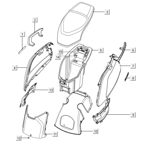 Heckhauben Niu N-Pro schwarz - rot